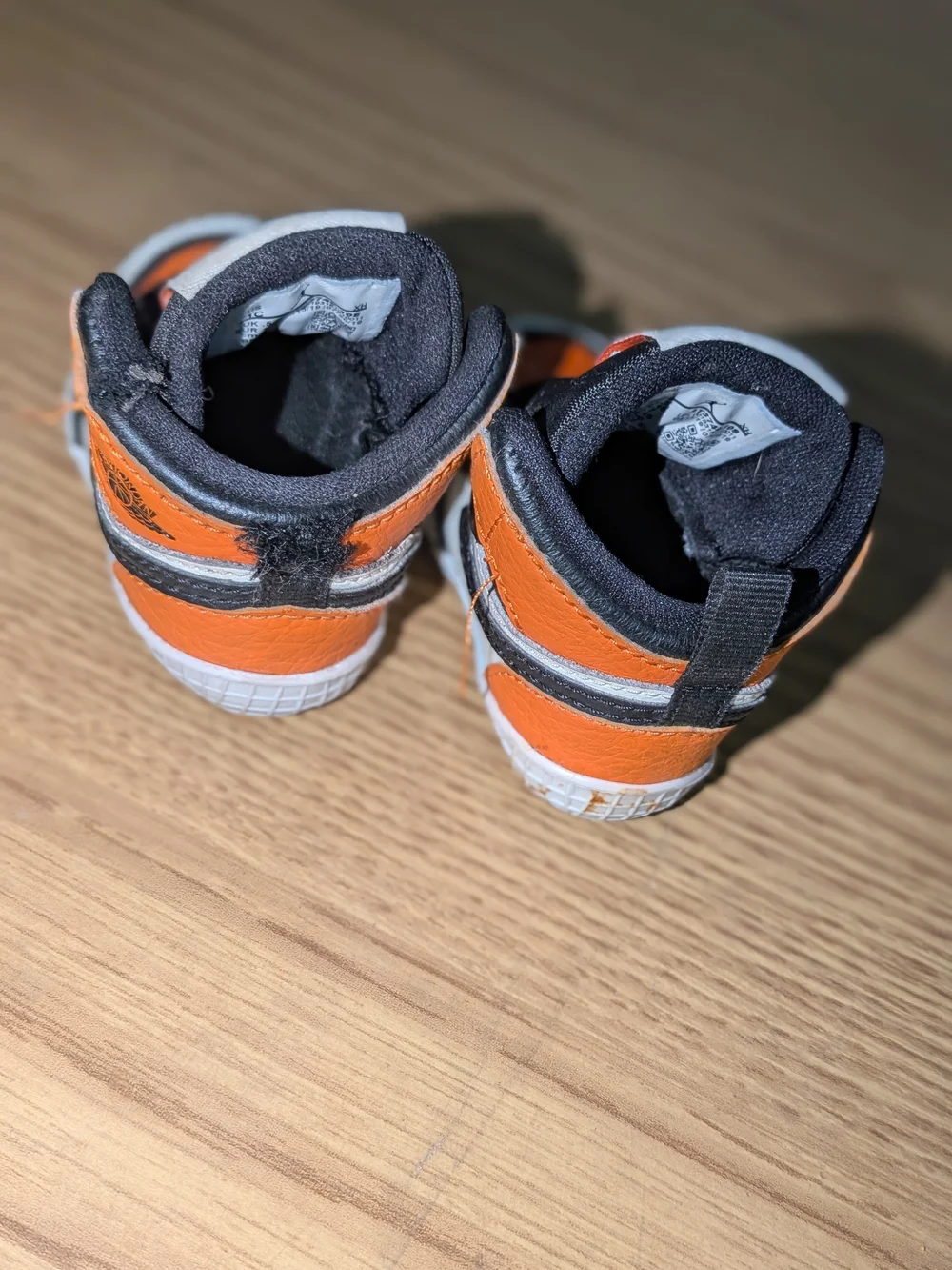 Nike Black and Orange Infant Slip-On Sneakers